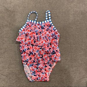 NWOT First Impressions Floral Swim Suit 3-6M